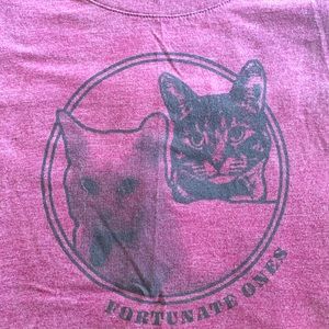 Ladies cat print tshirt